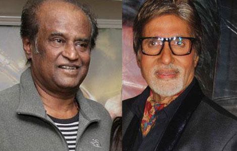 Rajinikanth pays a surprise visit to Big B